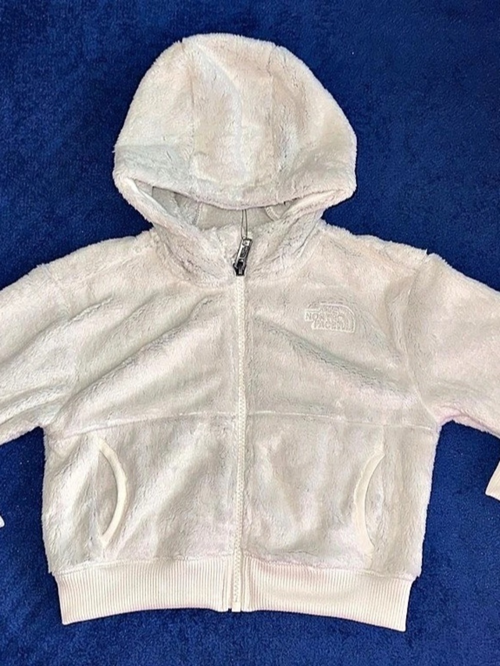 New The North Face Kids Osito Soft Full-Zip Hoodie 2T White Dune Unisex NWT
